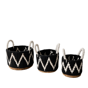 Banana Ethnic Basket - Black